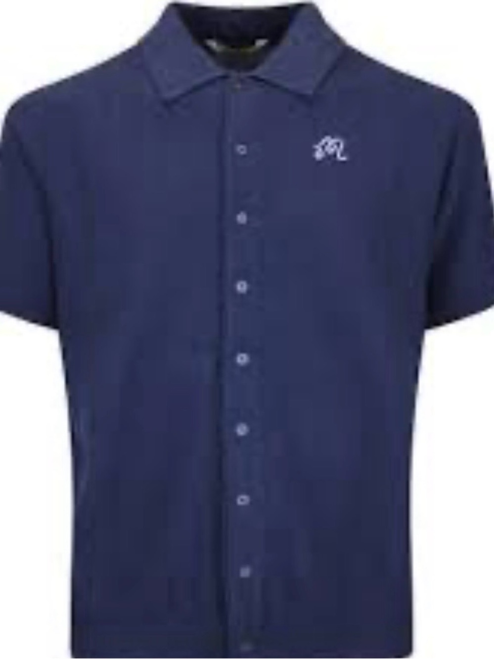 New  Malbon Golf Crosscut Polo Mens size L Cotton Cashmere Blueberry